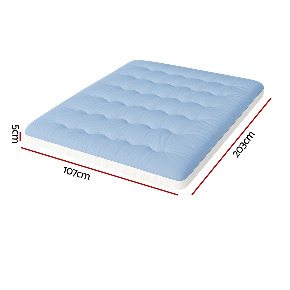 Giselle Bedding Pillowtop Mattress Topper 5cm Reversible Cooling & Soft Coral view 3