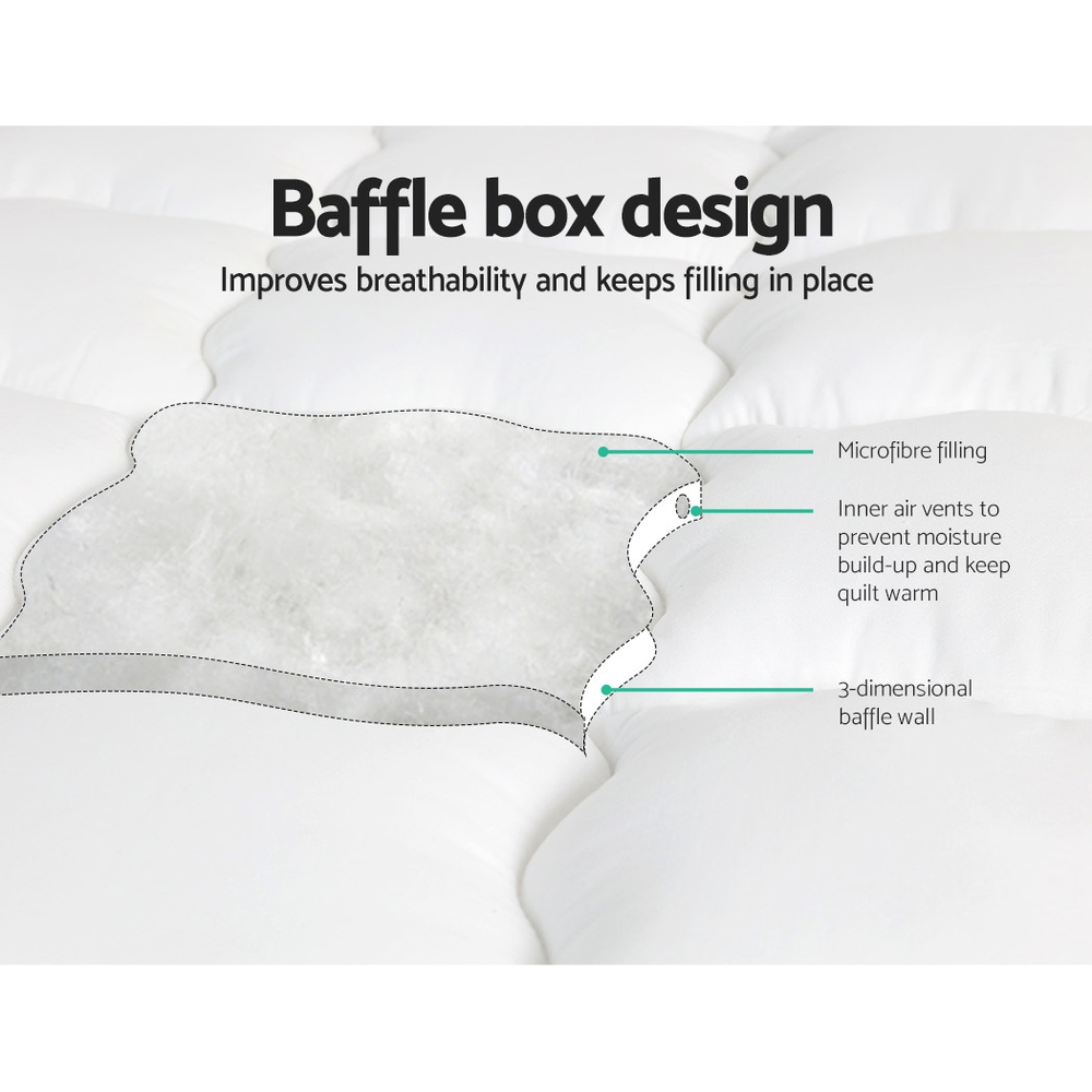 Giselle Bedding Pillowtop Mattress Topper 5cm Thick Mattress Pad for Back Pain view 4