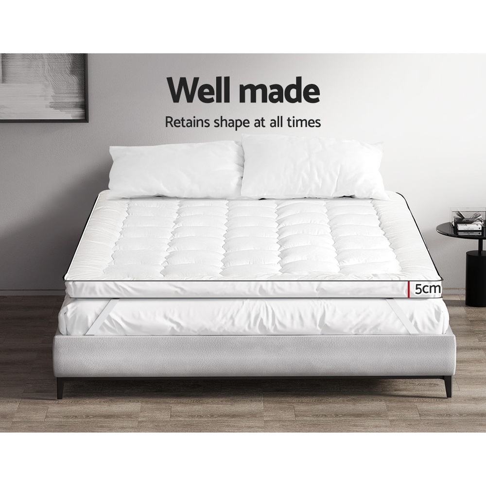 Giselle Bedding Pillowtop Mattress Topper 5cm Thick Mattress Pad for Back Pain view 6