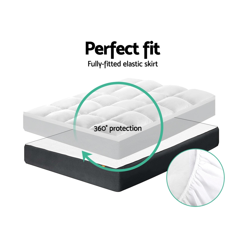 Giselle Bedding Pillowtop Mattress Topper 5cm Thick Pad for Back Pain Relief view 6