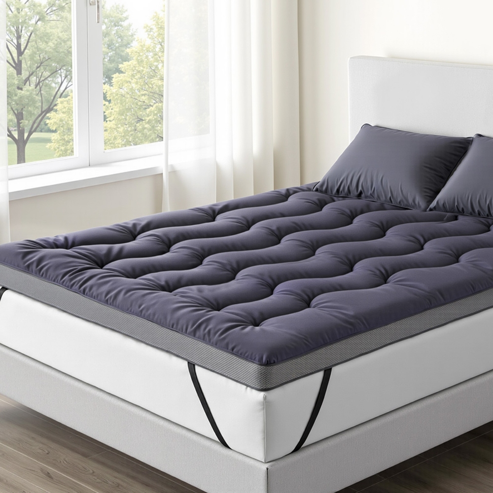 Giselle Bedding 5cm Pillowtop Topper Bamboo Polyester Blend Fibre Pad for Back — image 1