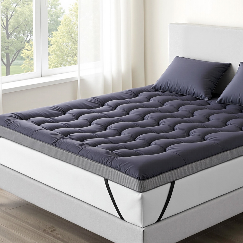 Giselle Bedding 5cm Pillowtop Topper Bamboo Polyester Blend Fibre Pad for Back — image 1