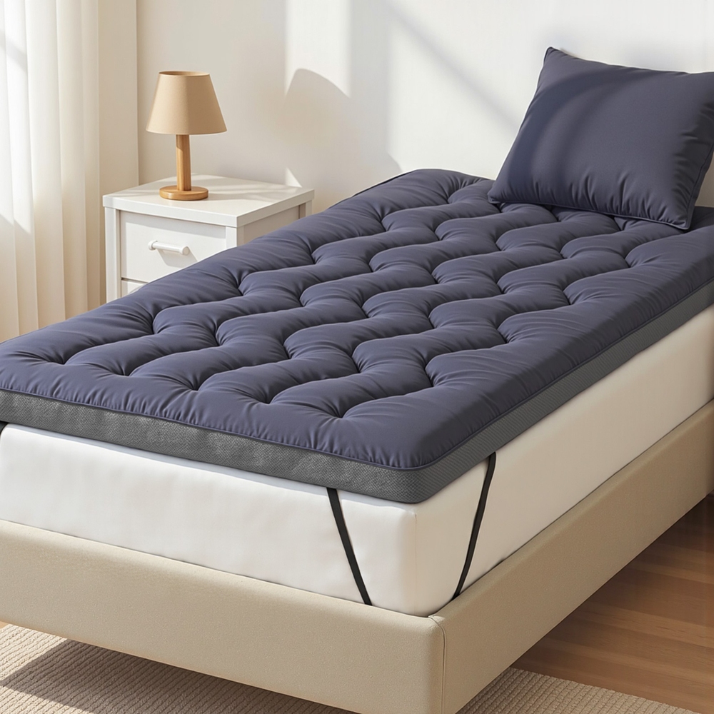 Giselle Bedding 5cm Pillowtop Topper Bamboo Polyester Blend Fibre Pad for Back — image 1