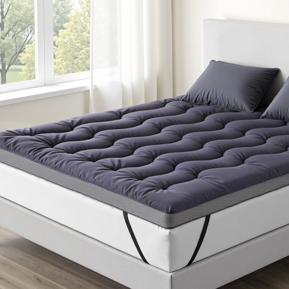 Giselle Bedding 5cm Pillowtop Topper Bamboo Polyester Blend Fibre Pad for Back — image 1