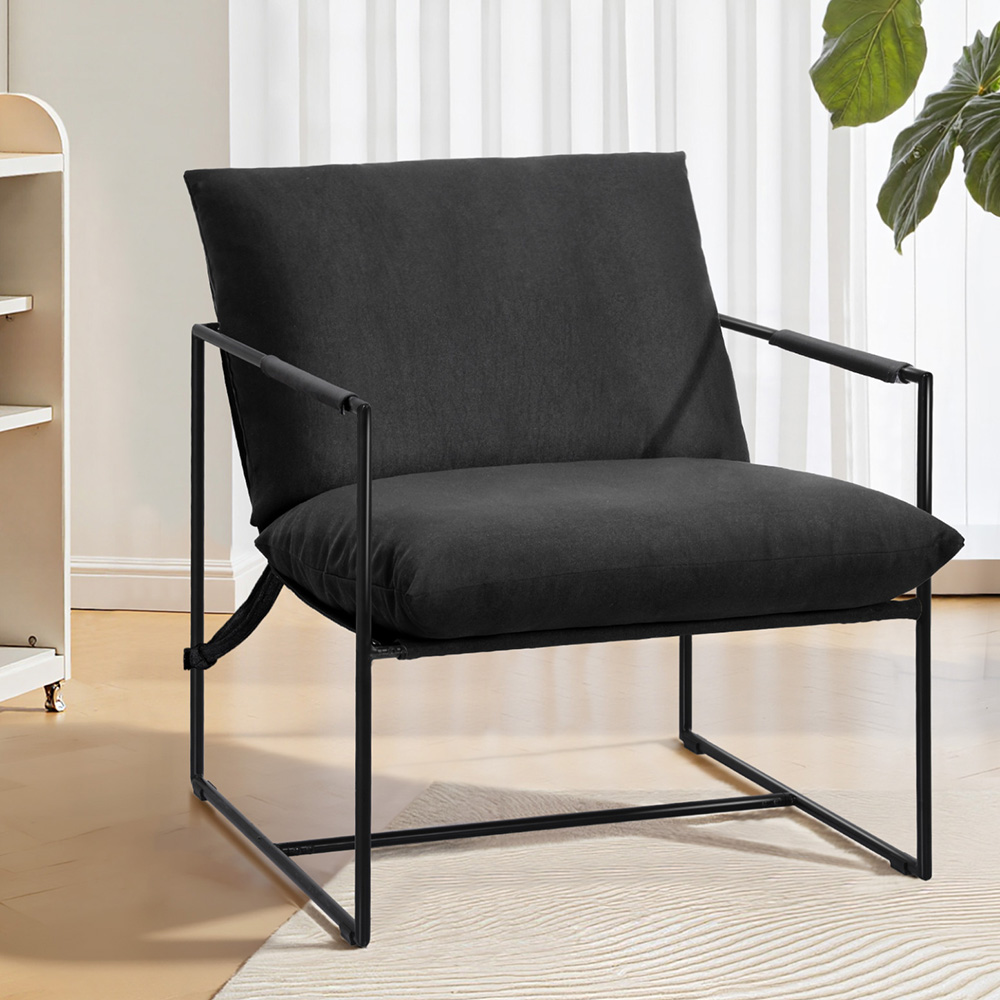 Artiss Armchair Lounge Chair Sling Black view 8