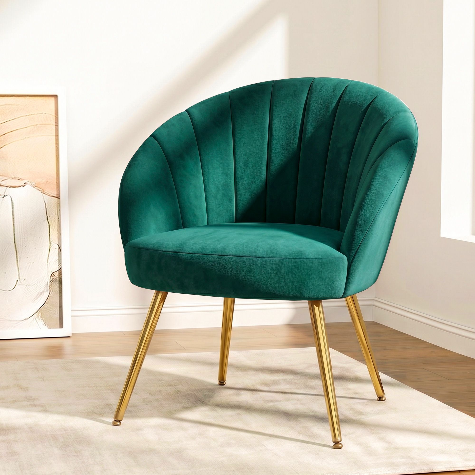 Artiss Armchair Velvet Green Eloise — image 1