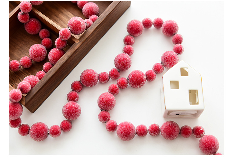 Christmas gift Christmas simulation red fruit skewer decoration string view 2