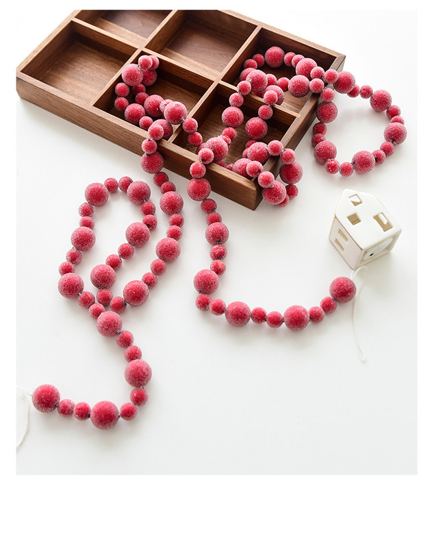 Christmas gift Christmas simulation red fruit skewer decoration string view 3
