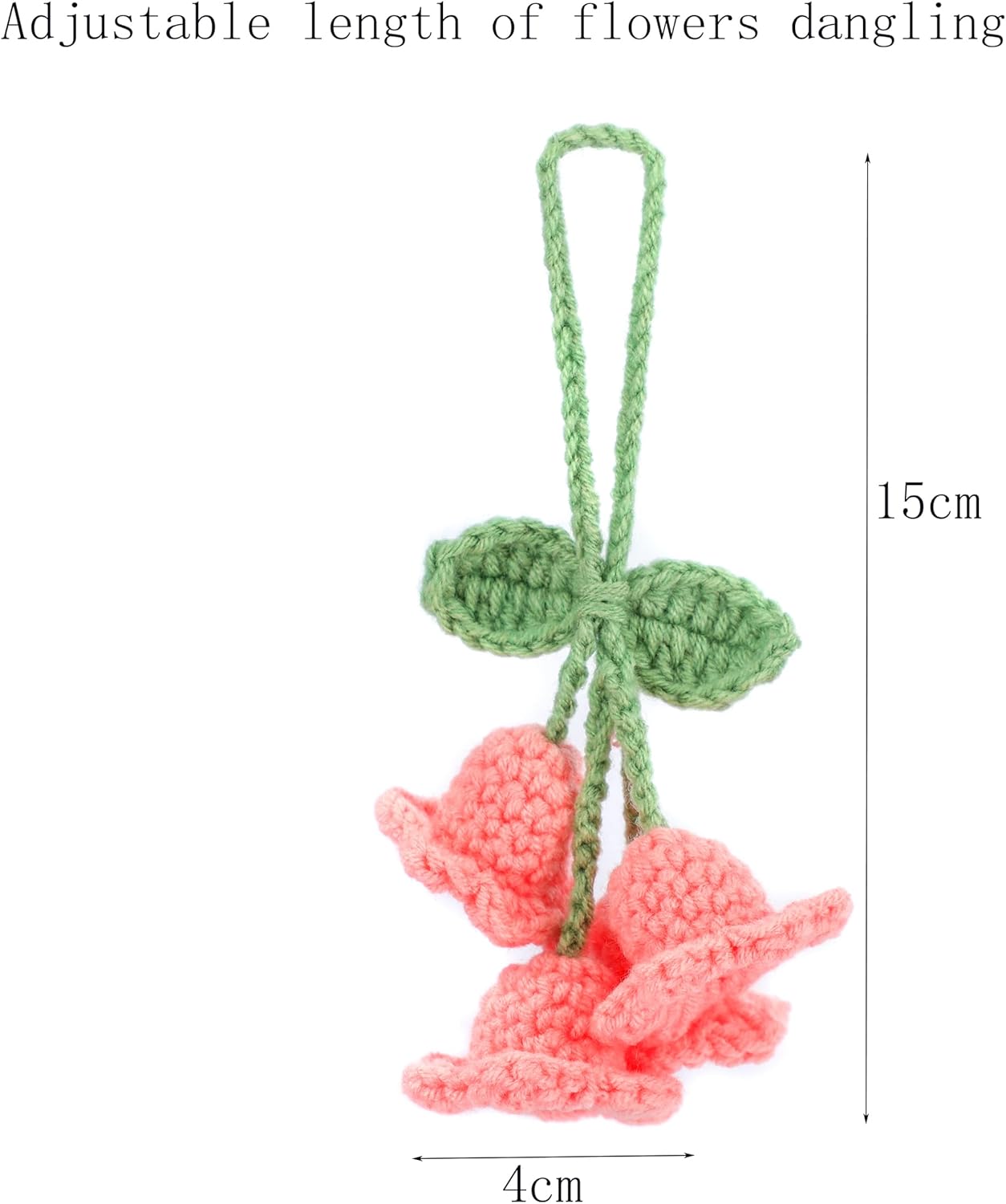 Lily Flower Hand Knitted Car Mirror Suspension Accessories view 6