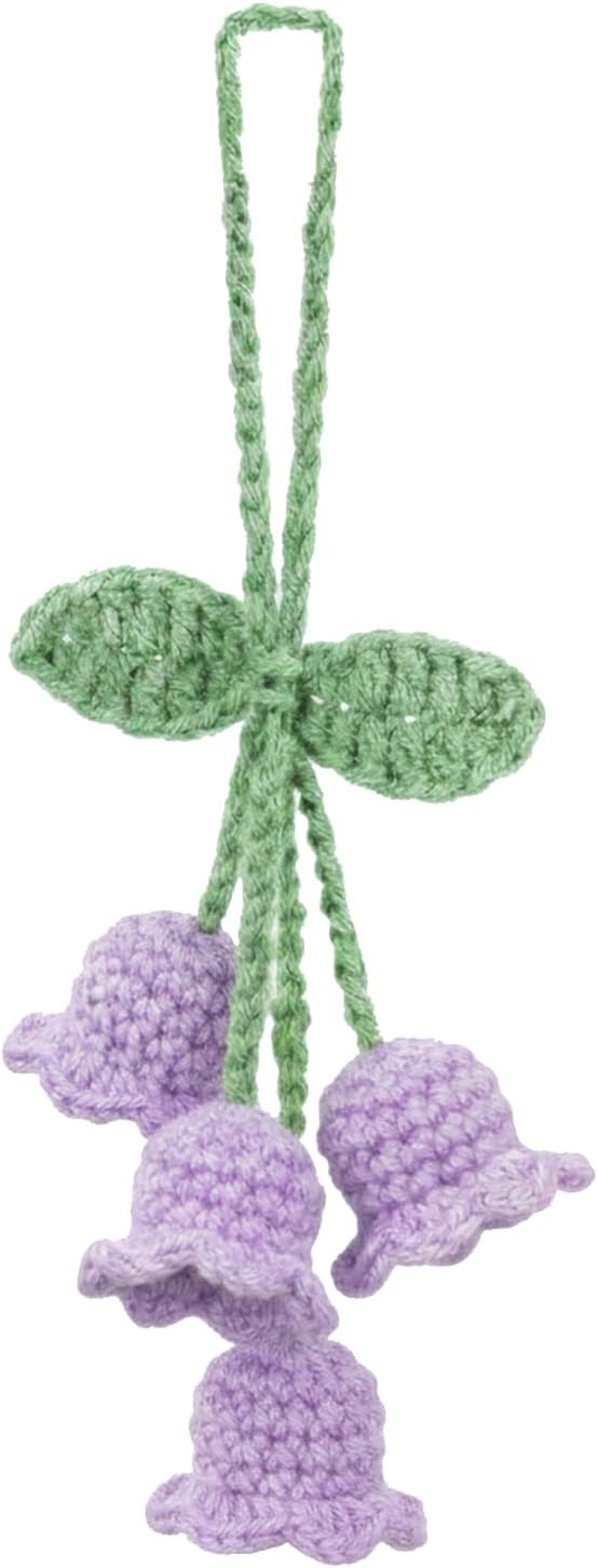Lily Flower Hand Knitted Car Mirror Suspension Accessories view 2