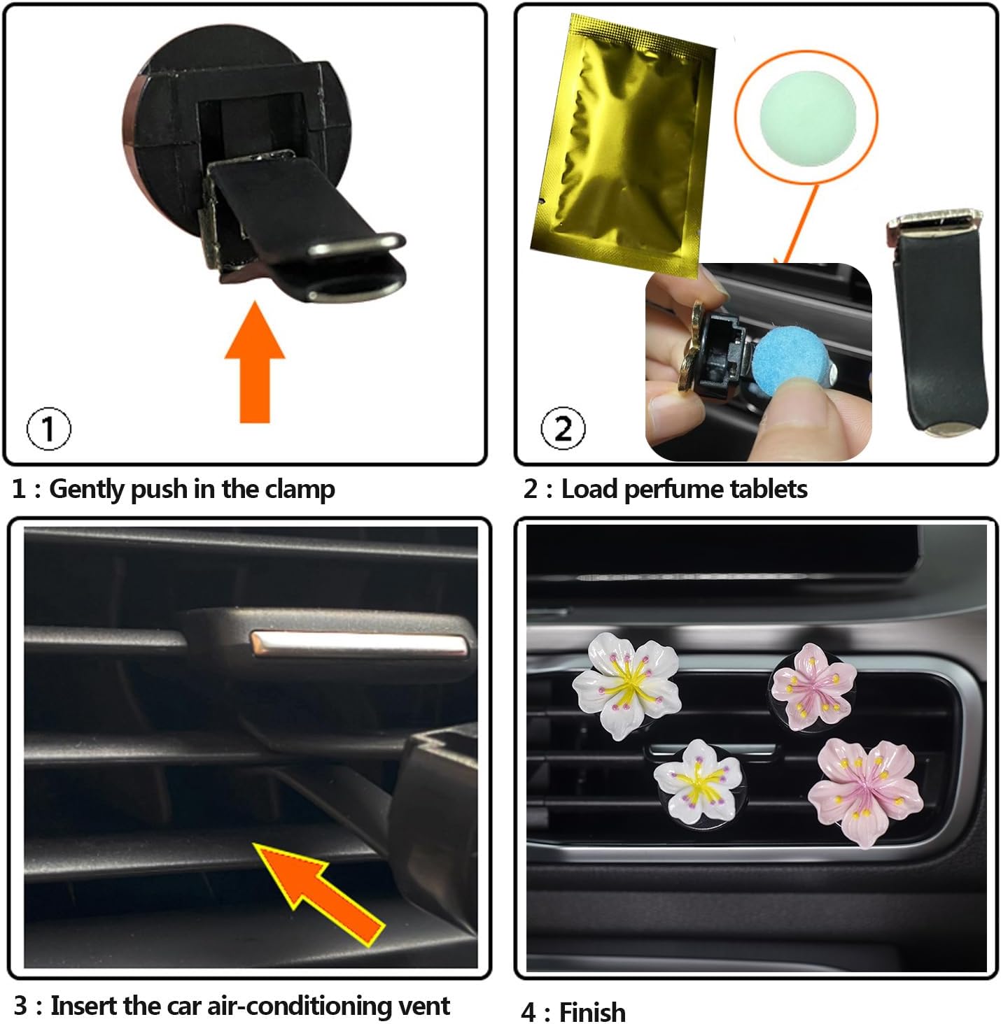 Cute Car Air Freshener Vent Clamp 6 Pcs view 5