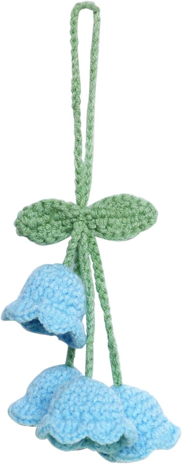 Lily Flower Hand Knitted Car Mirror Suspension Accessories view 6