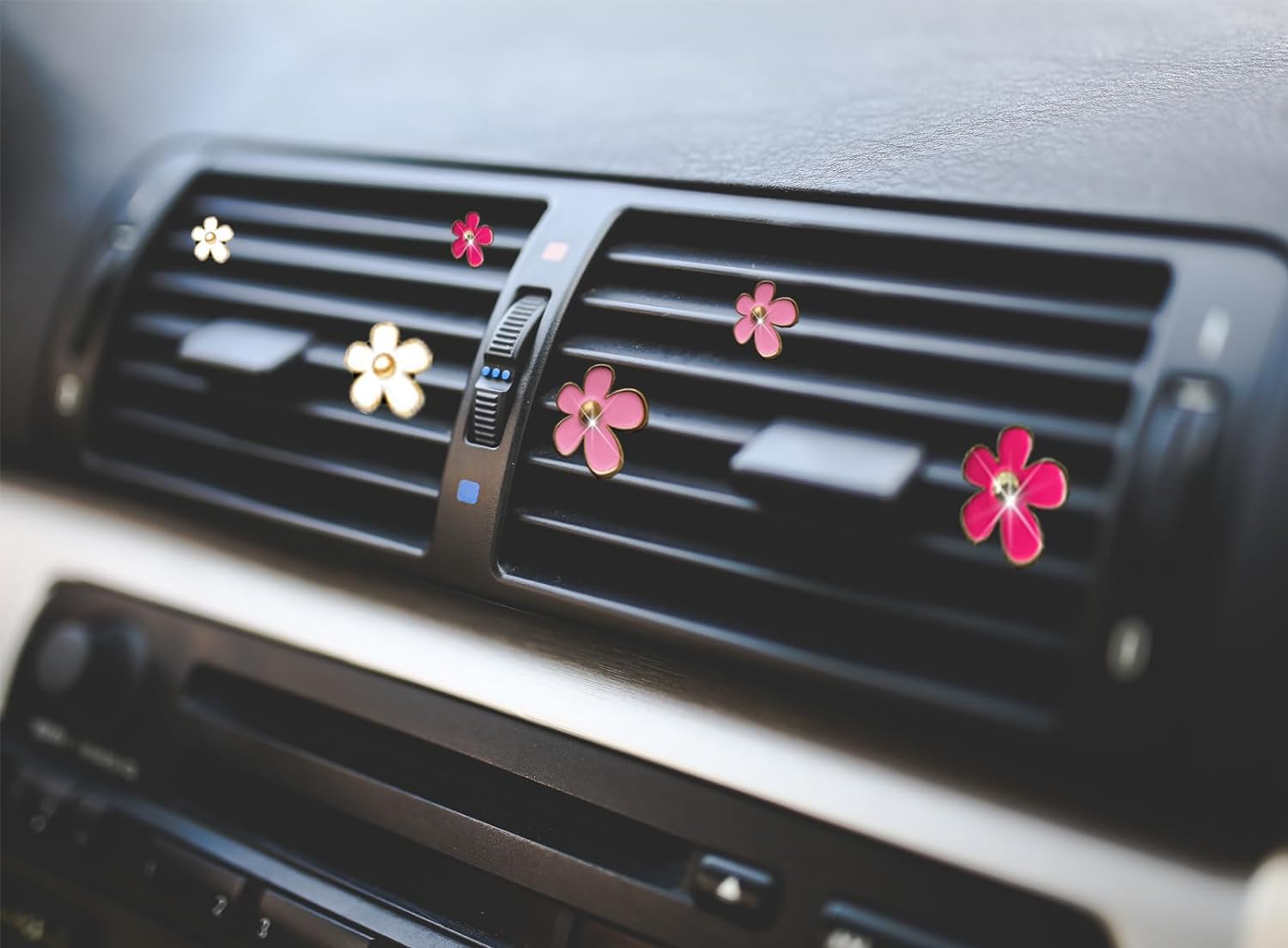 6 PCS Car Air Vent Clips White Daisy Flower Car Air Freshener Clip Air view 5