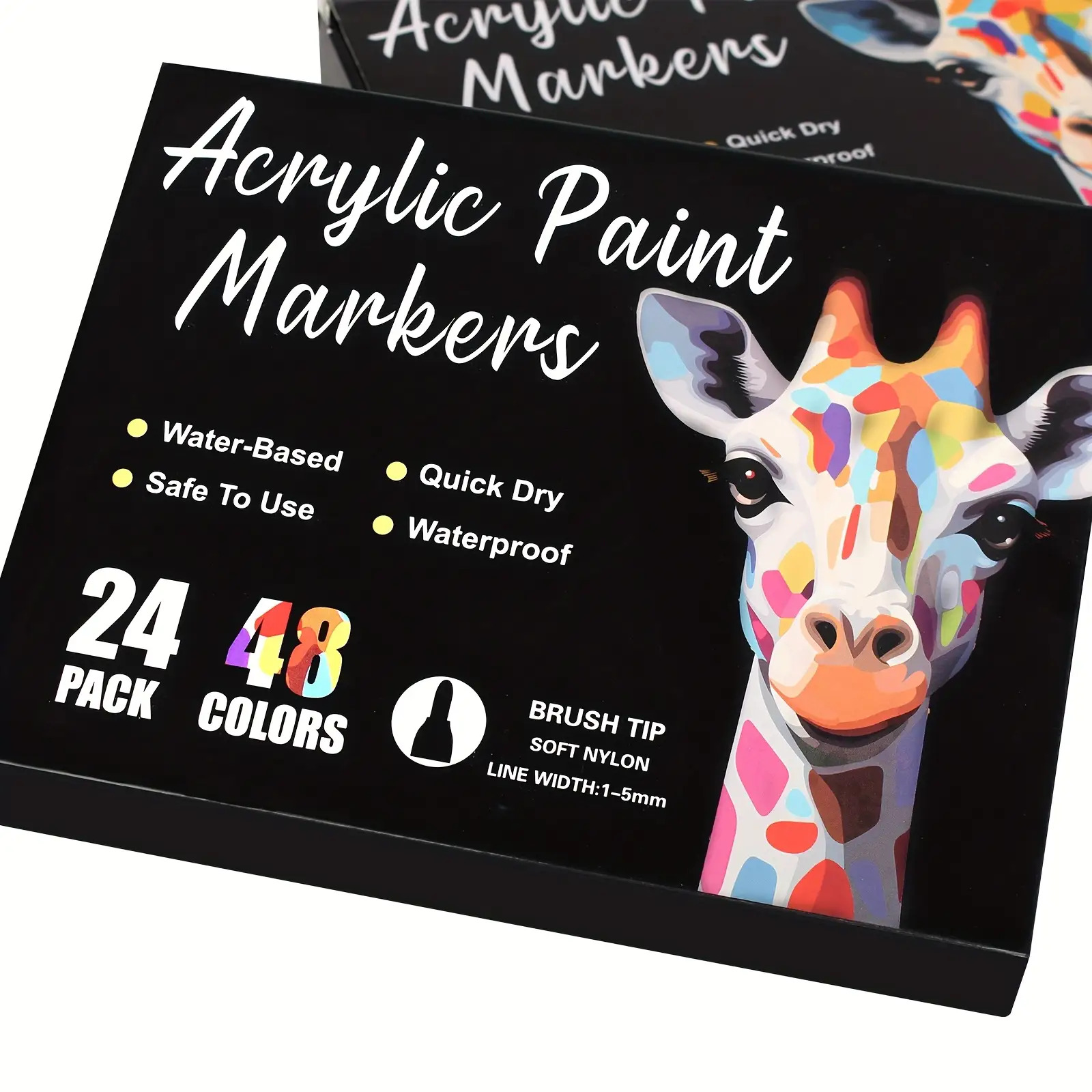 24-Pack Dual-Tip Acrylic Paint Markers