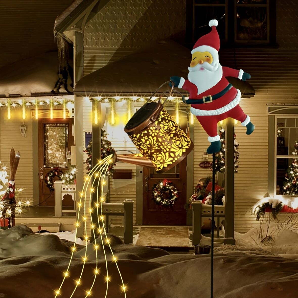 Outdoor Santa Claus Light with Water Sprinkler Effect — image 1