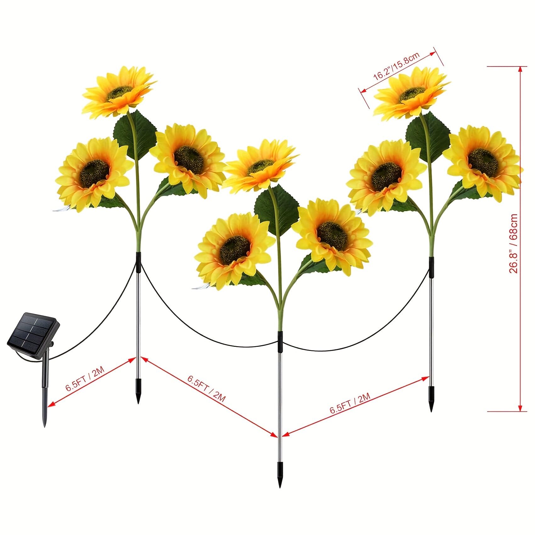 2 pcs of Sunflower-Shaped Ambiance Lights – Soft view 2