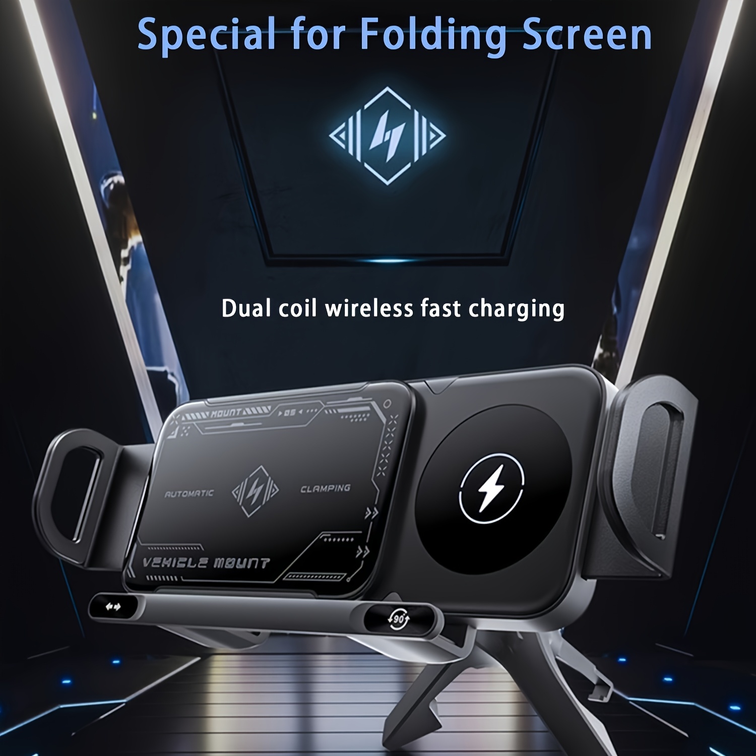 Smart Dual-Mode Rotating Stand: Foldable Design view 2