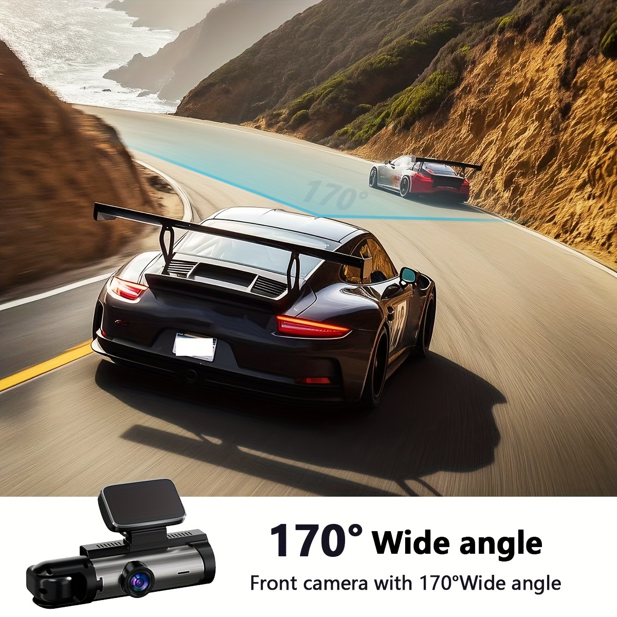 Super Memory Triple Cam Dash Cam! 32GB storage + 1080P HD triple lens view 7