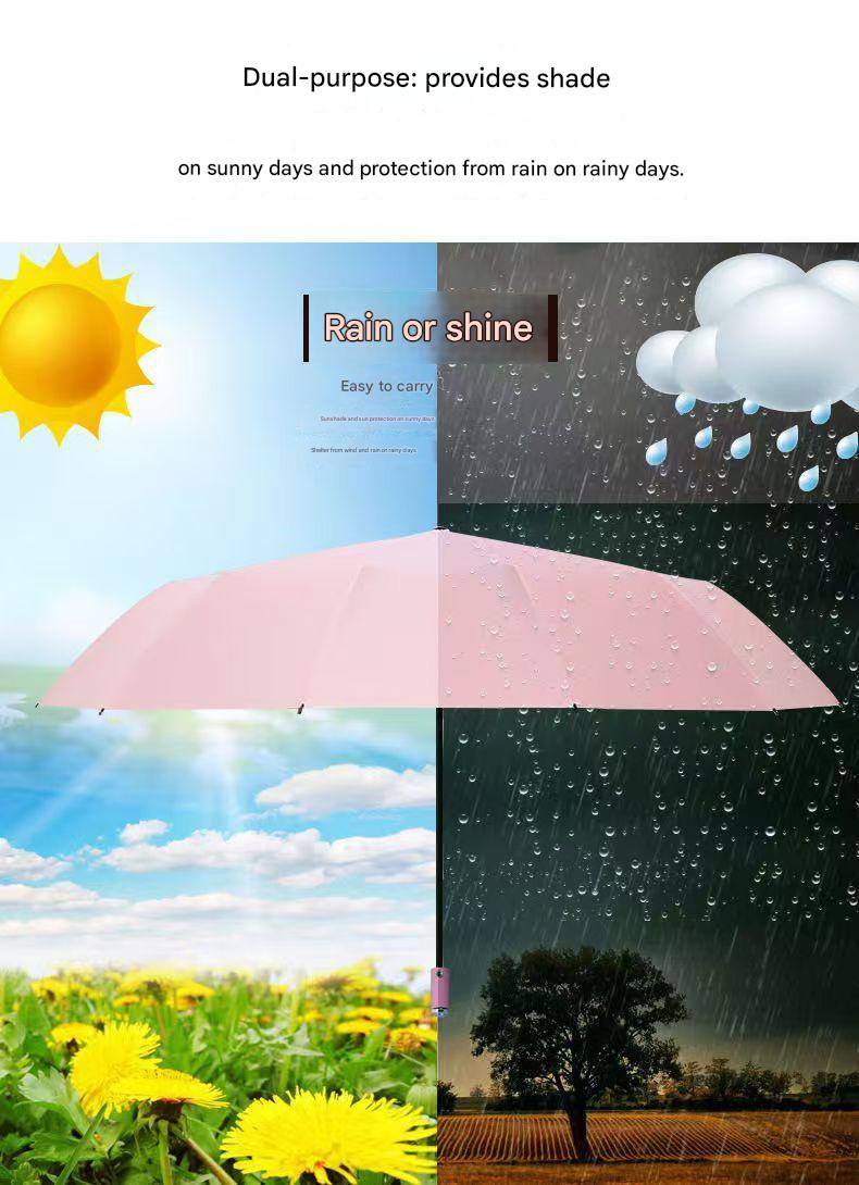 Pink Reinforced Black Coating Umbrella view 2