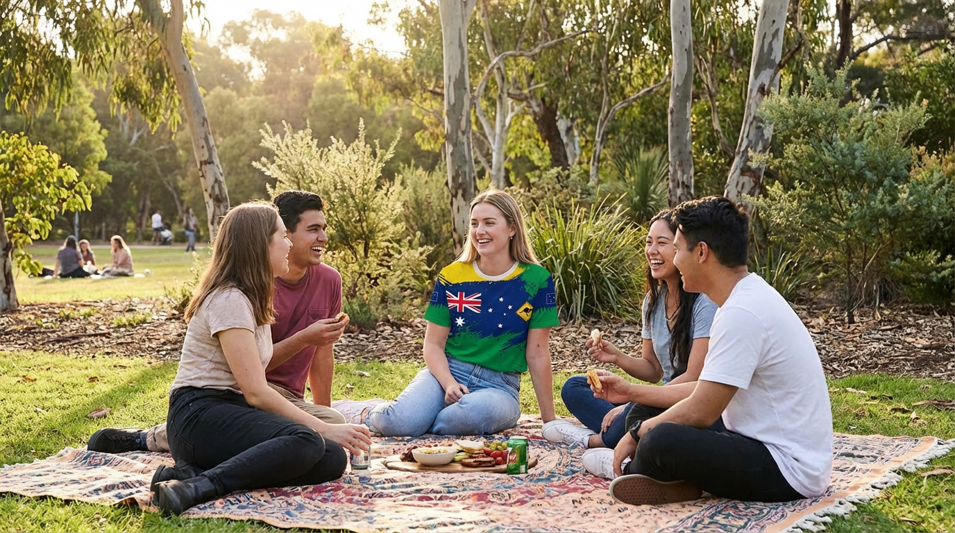 Australian Flag & Kangaroo Print Unisex O-Neck Short Sleeve T-Shirt Summer view 3