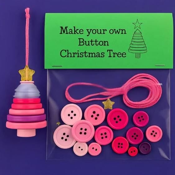 Christmas gift Christmas Button Ornament - Festive Santa Design Craft Kit （angel） view 4