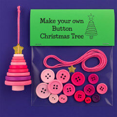 Christmas gift Christmas Button Ornament - Festive Santa Design Craft Kit view 5
