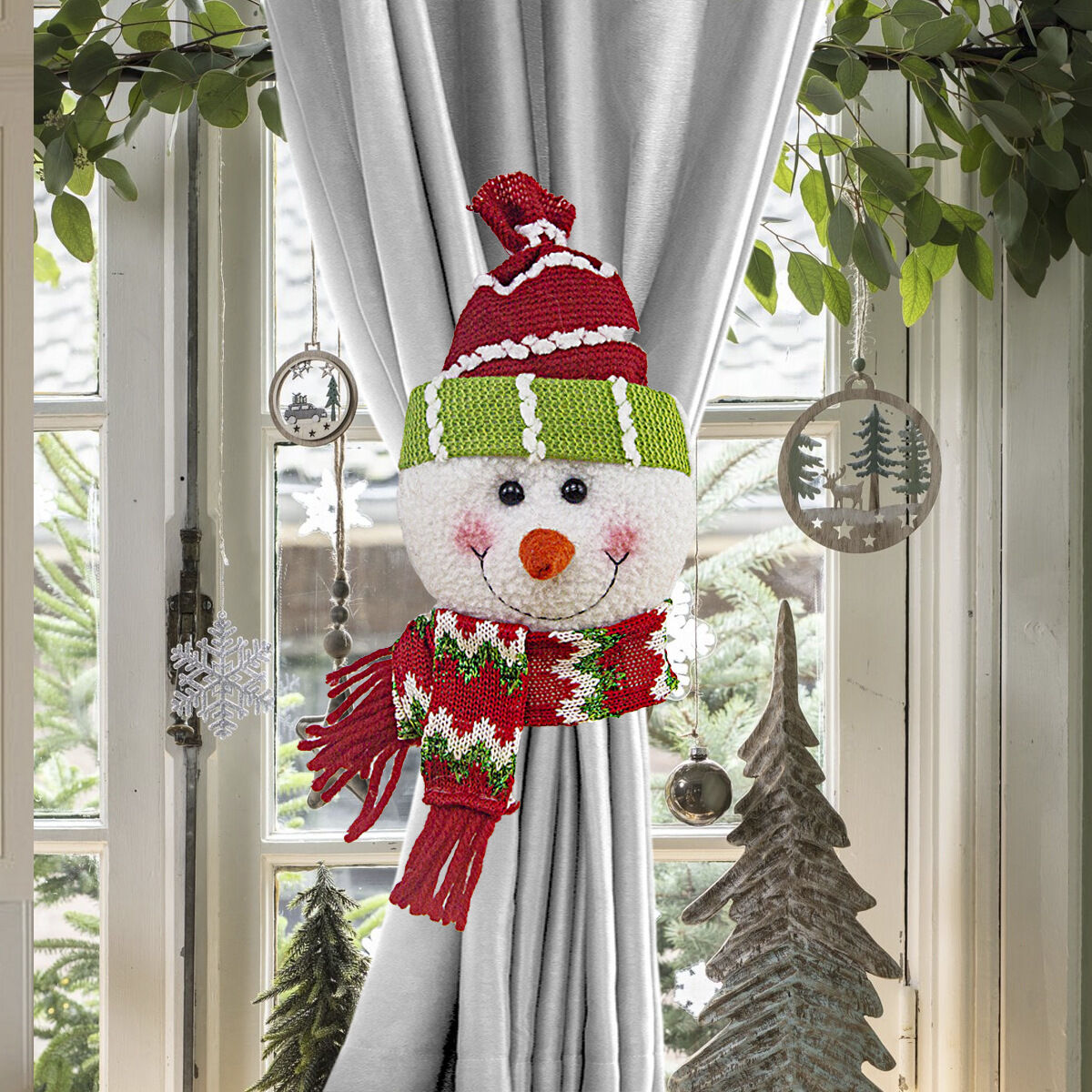 Christmas gift Warm Christmas Atmosphere - Festive Curtain Tie Decorations view 2