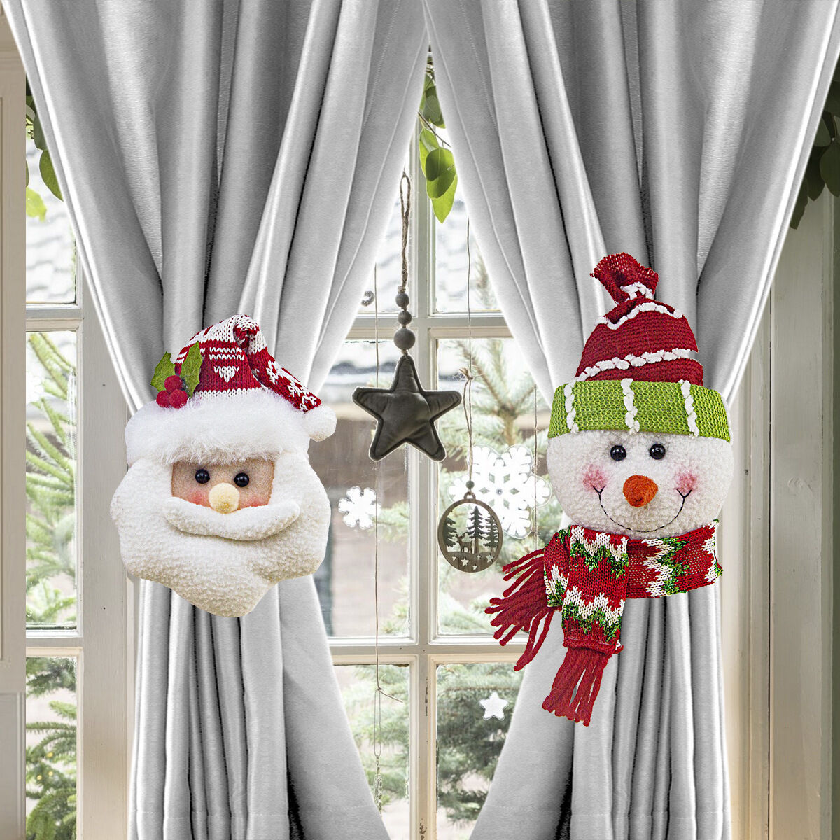 Christmas gift Warm Christmas Atmosphere - Festive Curtain Tie Decorations view 3