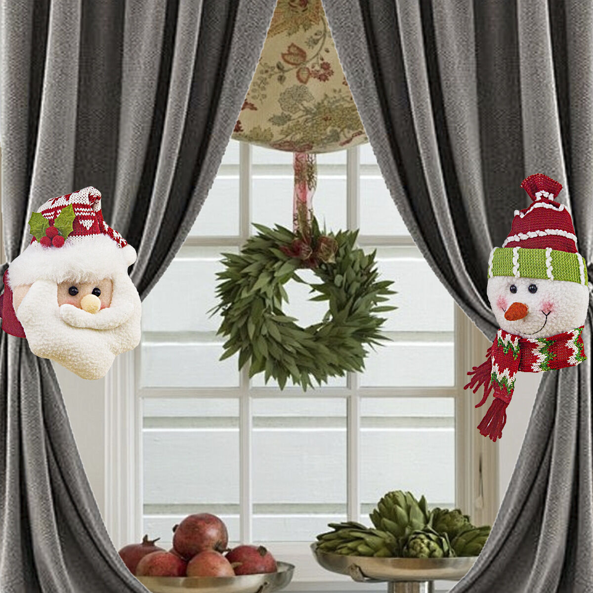 Christmas gift Warm Christmas Atmosphere - Festive Curtain Tie Decorations view 2