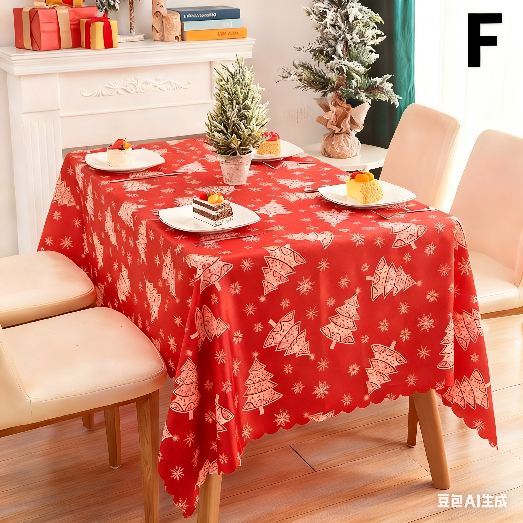 Christmas gift Christmas Tablecloth - Festive 180x150cm Table Cover for view 6