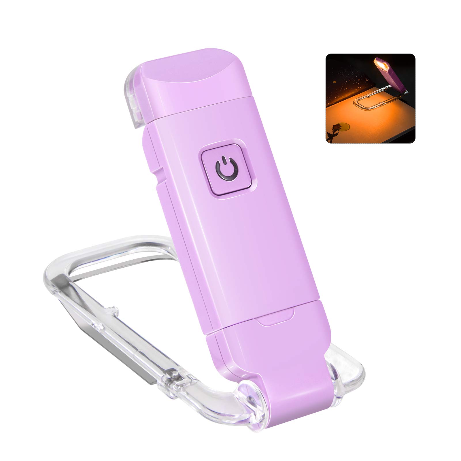 Rechargeable LED Book Light with Dimmable Warm White & Amber Modes — image 1