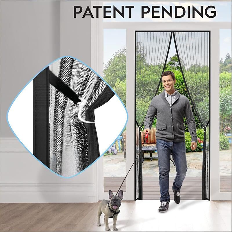 Magnetic Screen Door 110cm x 210cm – Self-Adhesive Mesh Netting for Mosquito & view 4