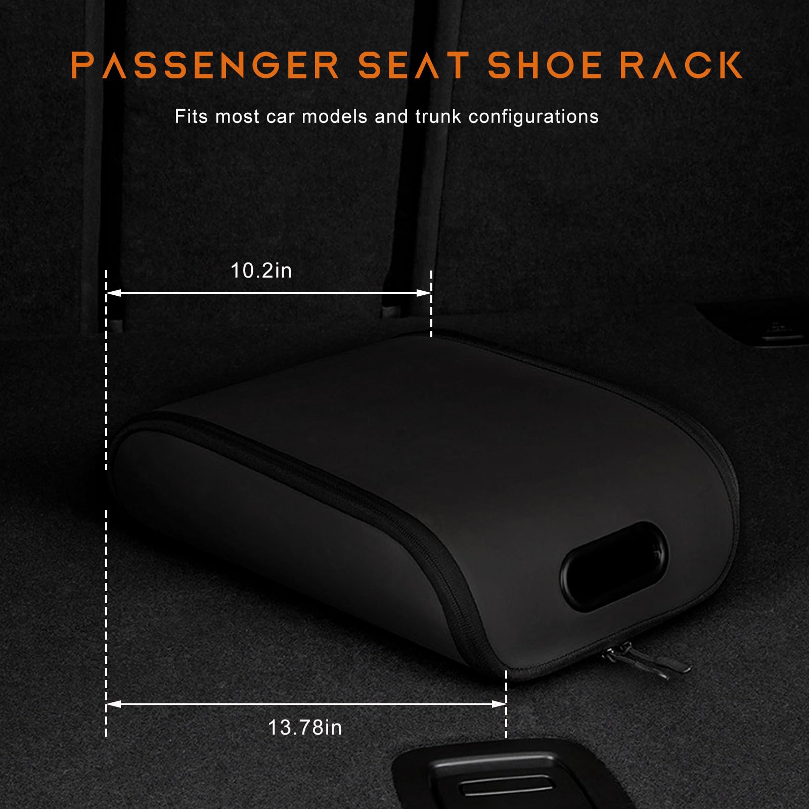 Car Shoe Storage Box – Portable Leather-Look Organizer for Passenger Seat or Trunk view 2
