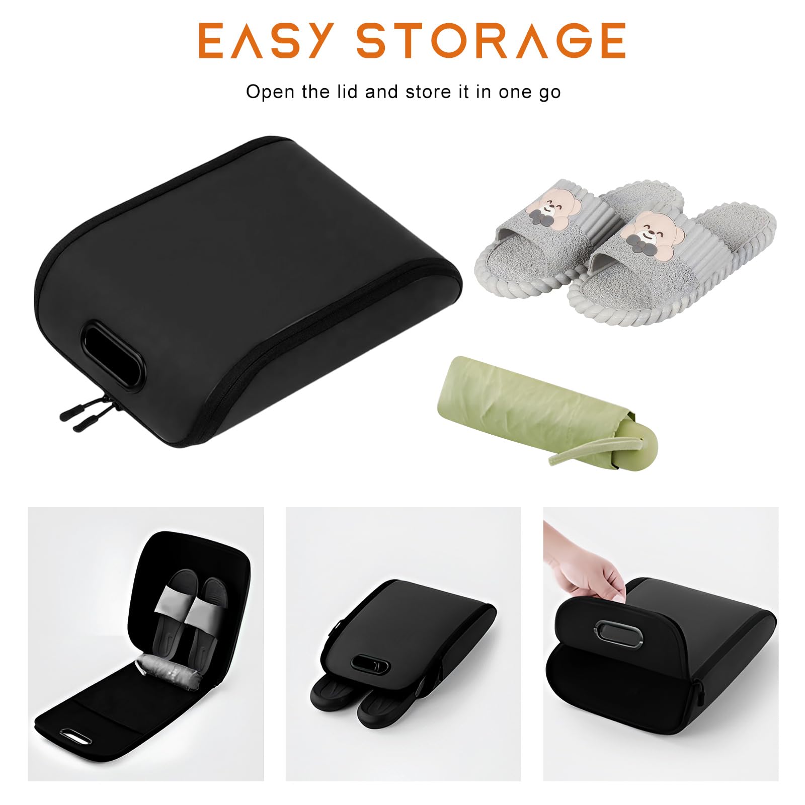Car Shoe Storage Box – Portable Leather-Look Organizer for Passenger Seat or Trunk view 5