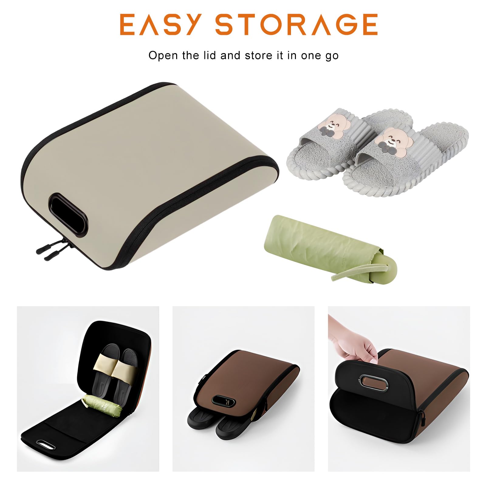 Car Shoe Storage Box – Portable Leather-Look Organizer for Passenger Seat or Trunk view 5