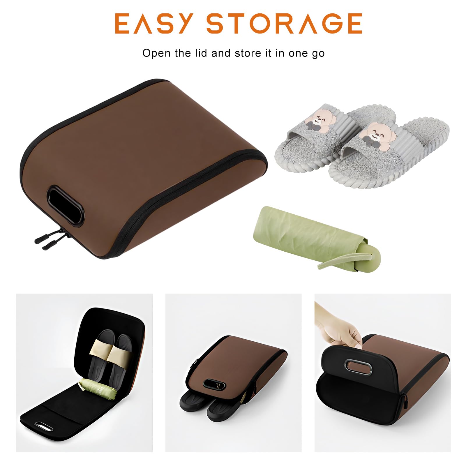 Car Shoe Storage Box – Portable Leather-Look Organizer for Passenger Seat or Trunk view 5