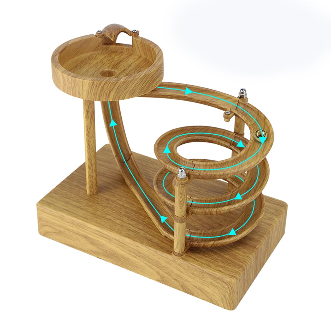 Electromagnetic Perpetual Motion Toy with Built-in Battery – Scientific Desk Decor view 2