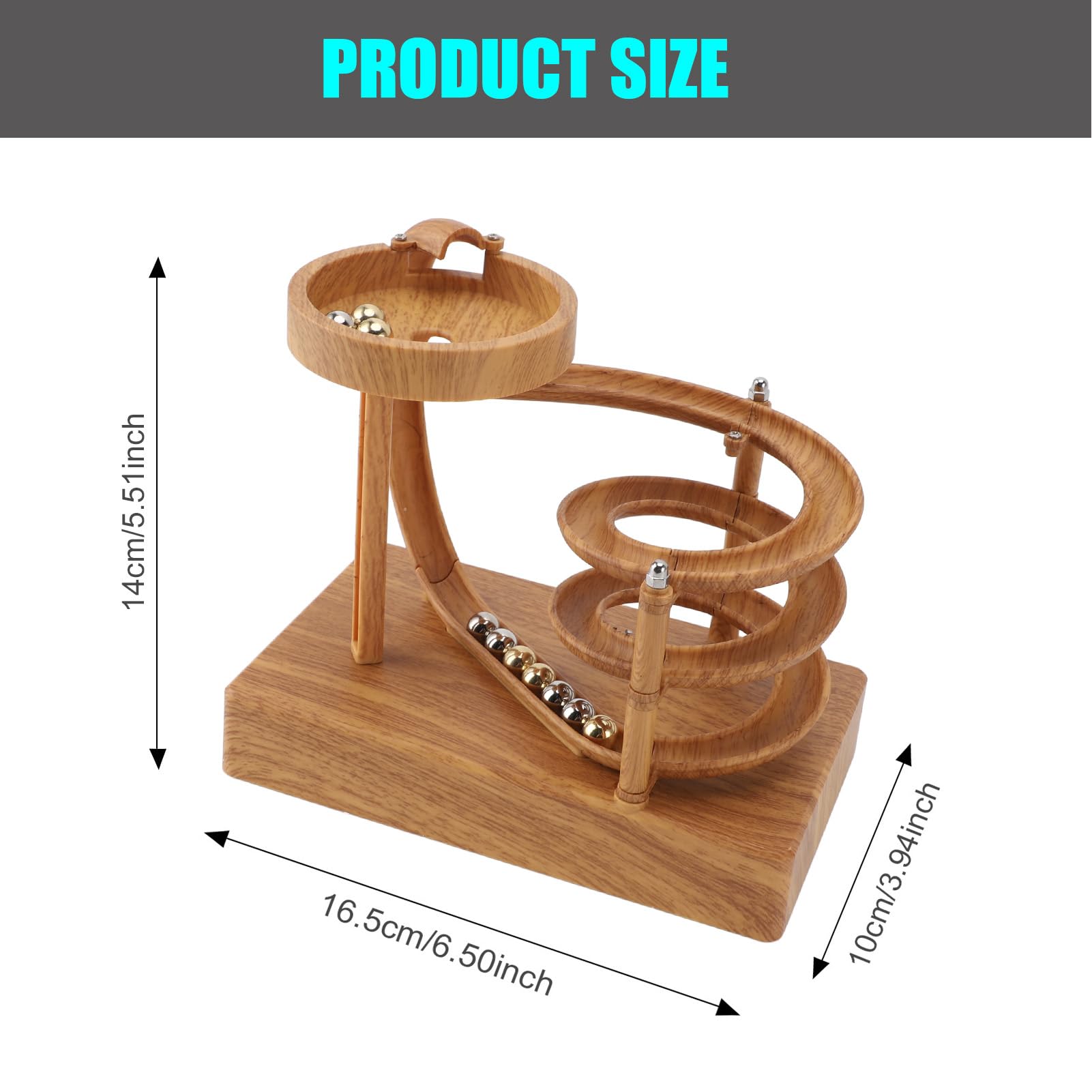 Electromagnetic Perpetual Motion Toy with Built-in Battery – Scientific Desk Decor view 3