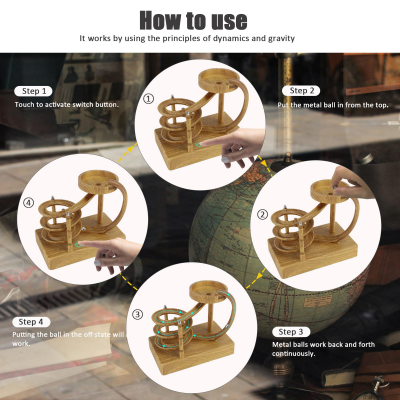 Electromagnetic Perpetual Motion Toy with Built-in Battery – Scientific Desk Decor view 5