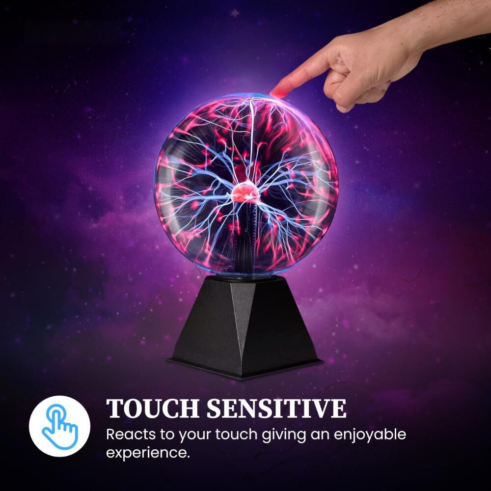 Plasma Ball Lamp - Touch & Sound Sensitive USB-Powered Globe for Decor view 2
