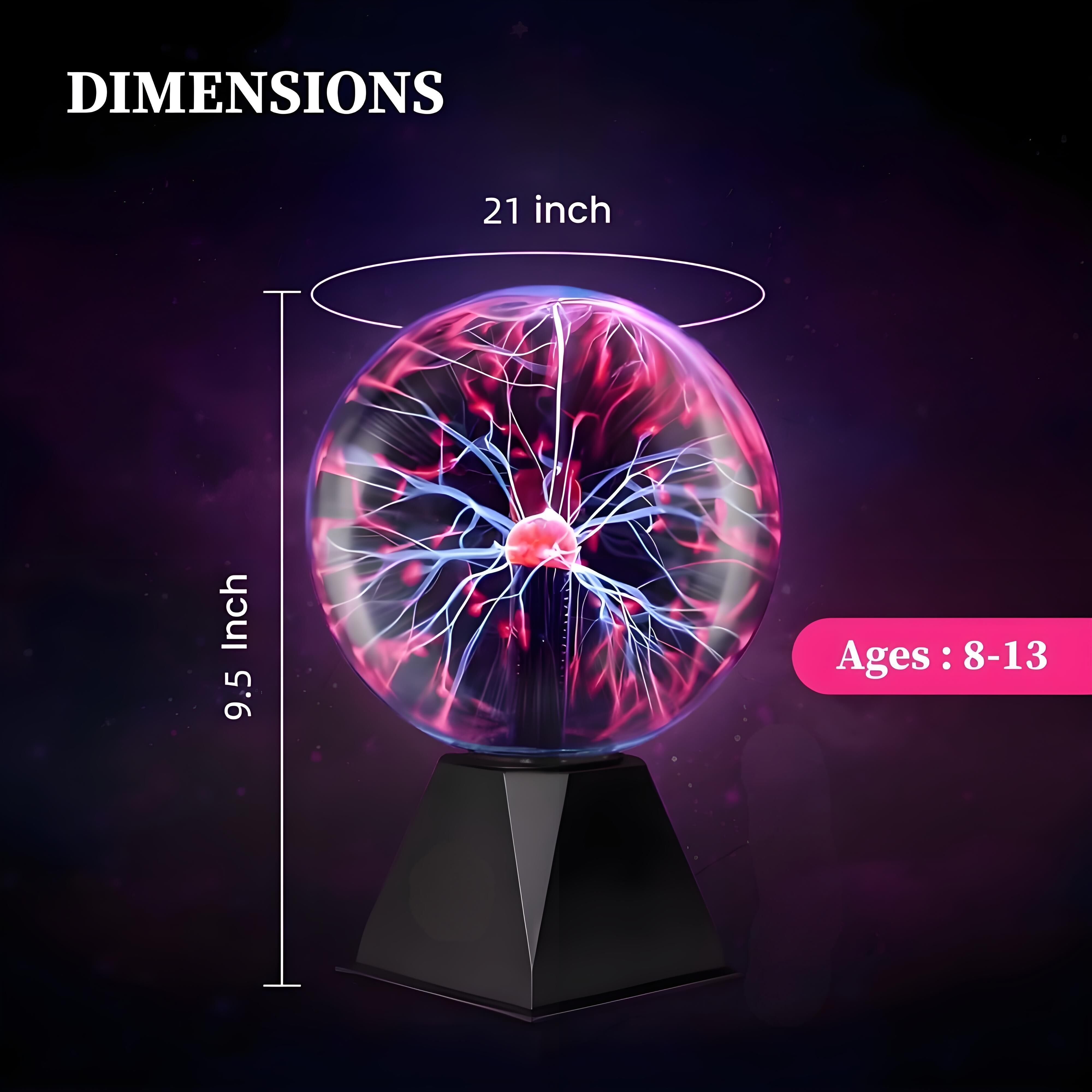 Plasma Ball Lamp - Touch & Sound Sensitive USB-Powered Globe for Decor view 3