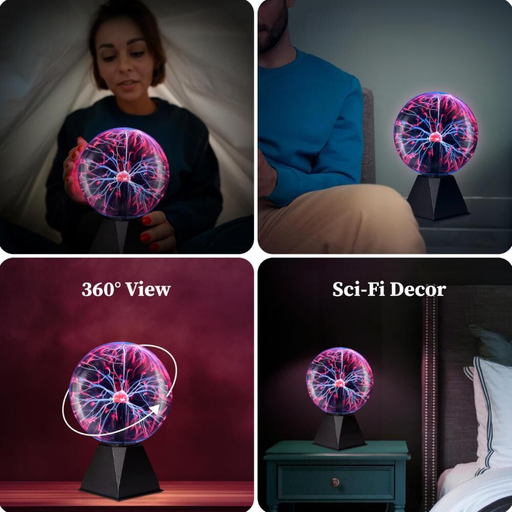 Plasma Ball Lamp - Touch & Sound Sensitive USB-Powered Globe for Decor view 8