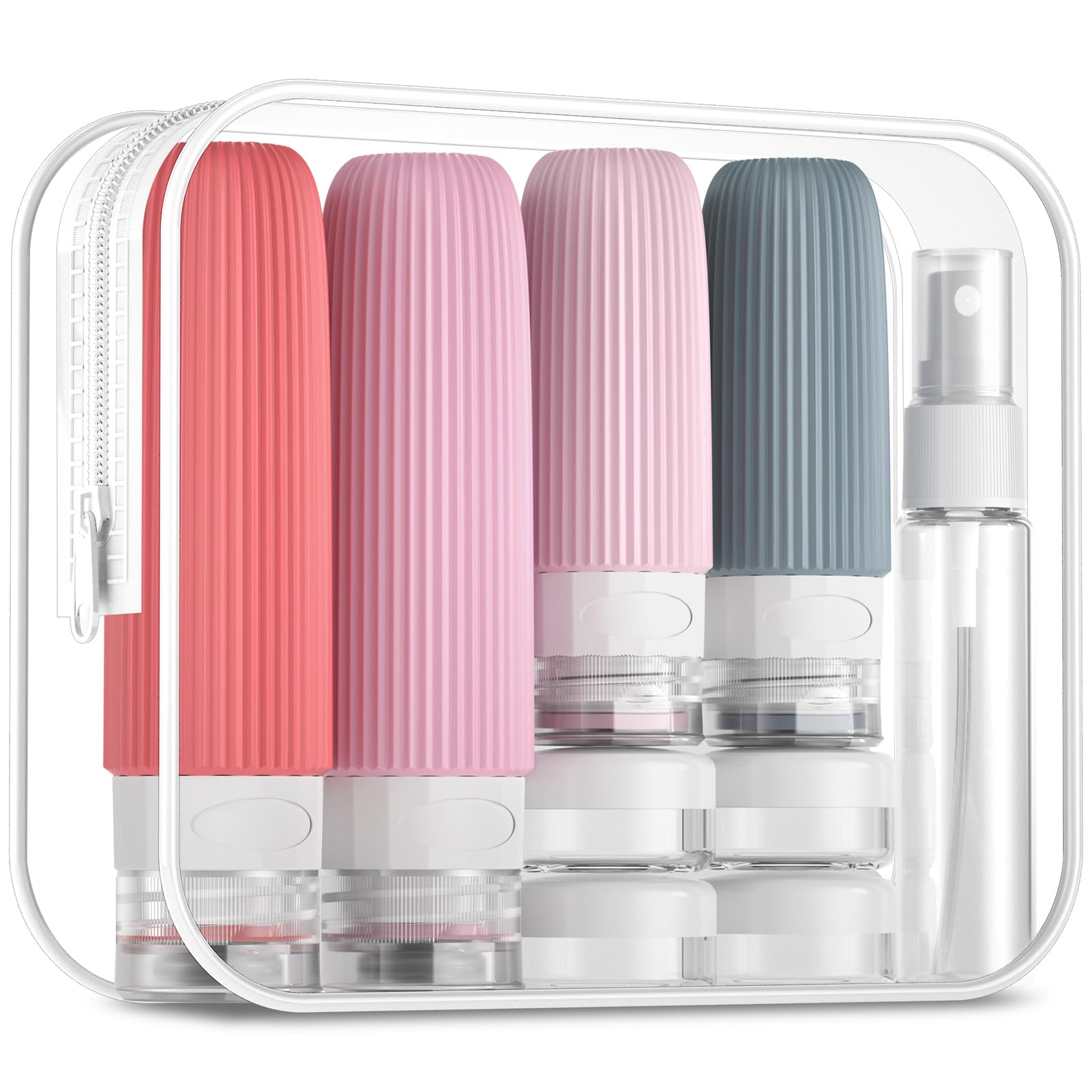 16-Piece Travel Bottle Set with Leak-Proof Silicone Squeeze Bottles – Reusable — image 1