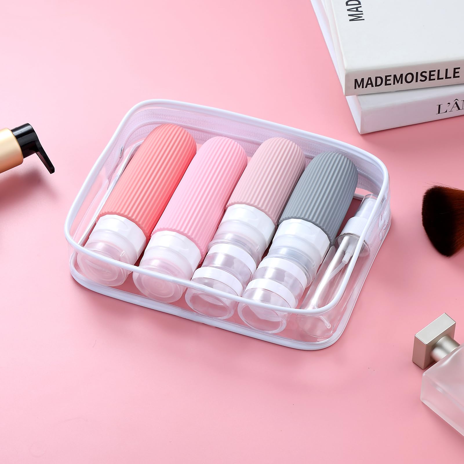 16-Piece Travel Bottle Set with Leak-Proof Silicone Squeeze Bottles – Reusable view 6
