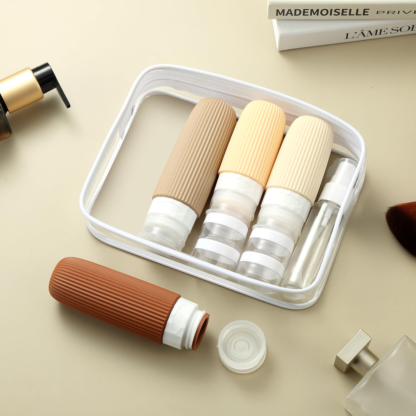 16-Piece Travel Bottle Set with Leak-Proof Silicone Squeeze Bottles – Reusable view 6