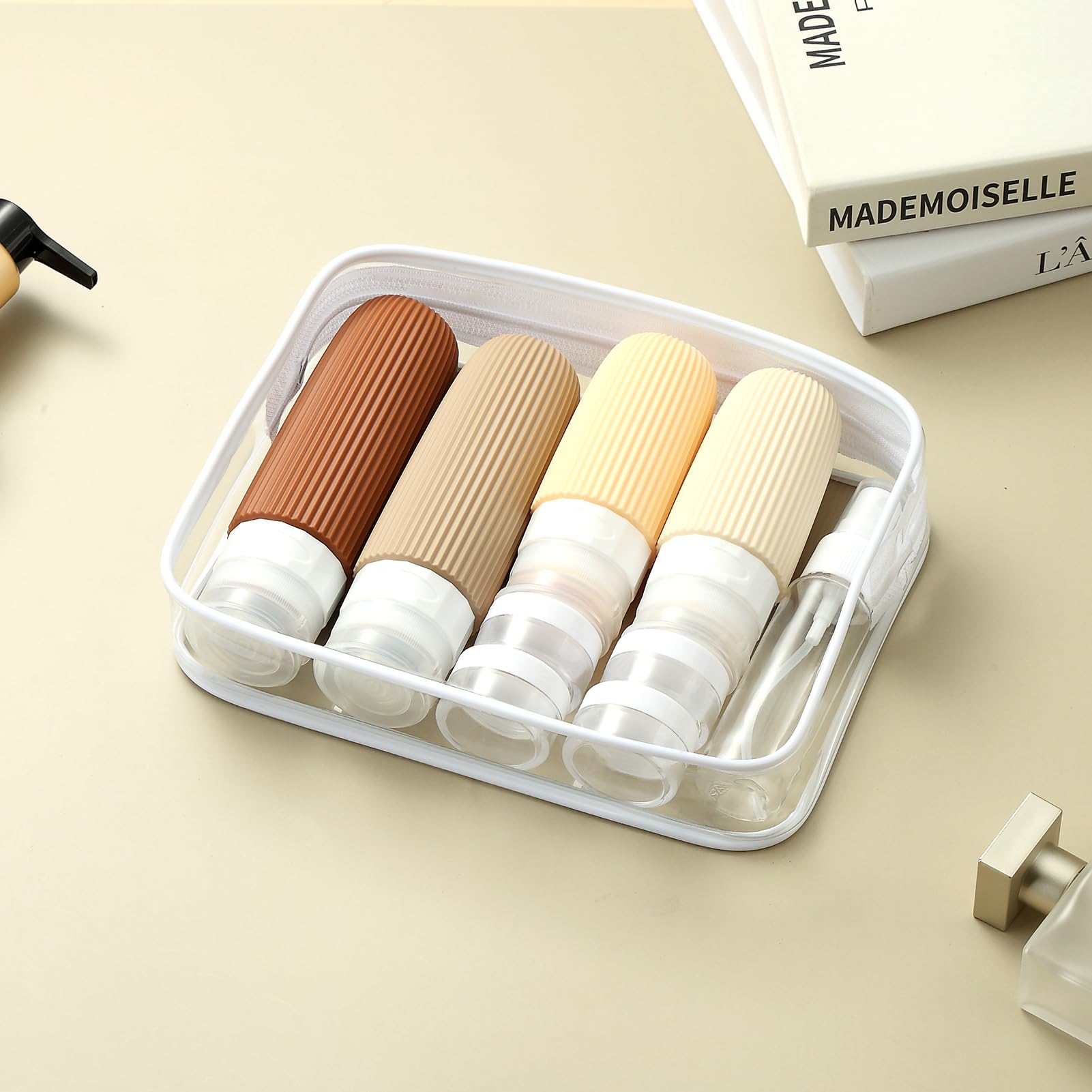 16-Piece Travel Bottle Set with Leak-Proof Silicone Squeeze Bottles – Reusable view 8