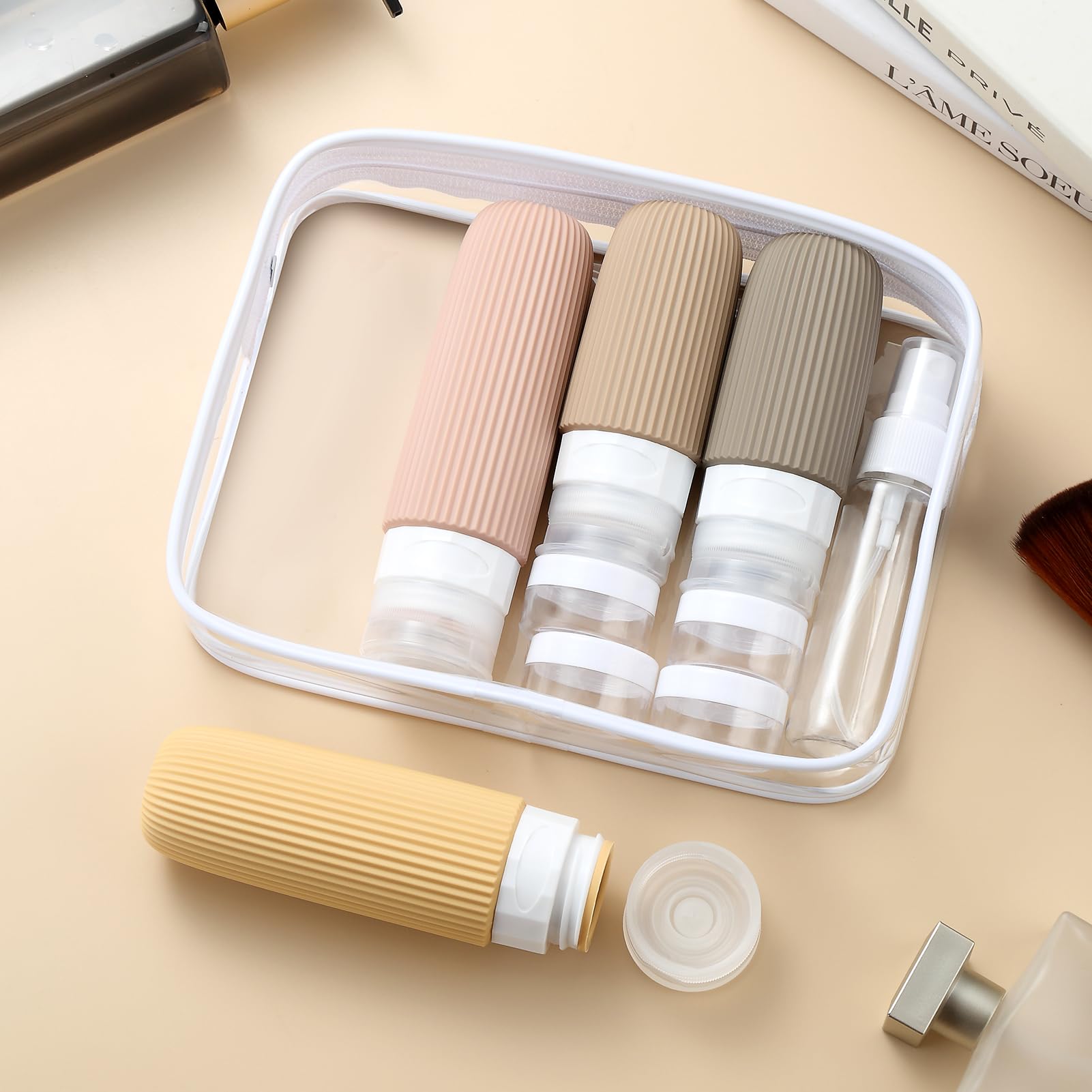 16-Piece Travel Bottle Set with Leak-Proof Silicone Squeeze Bottles – Reusable view 5