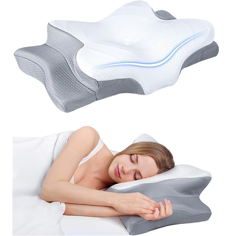 High-Performance Butterfly Memory Foam Pillow – 15° Cervical Support — image 1