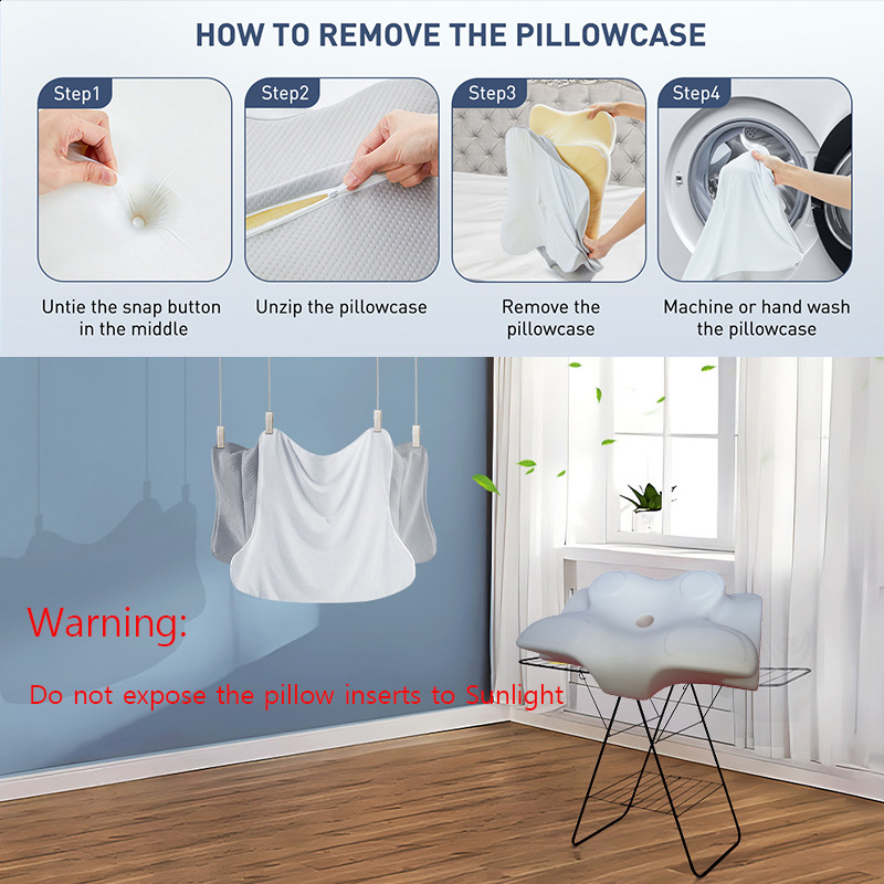 High-Performance Butterfly Memory Foam Pillow – 15° Cervical Support view 6