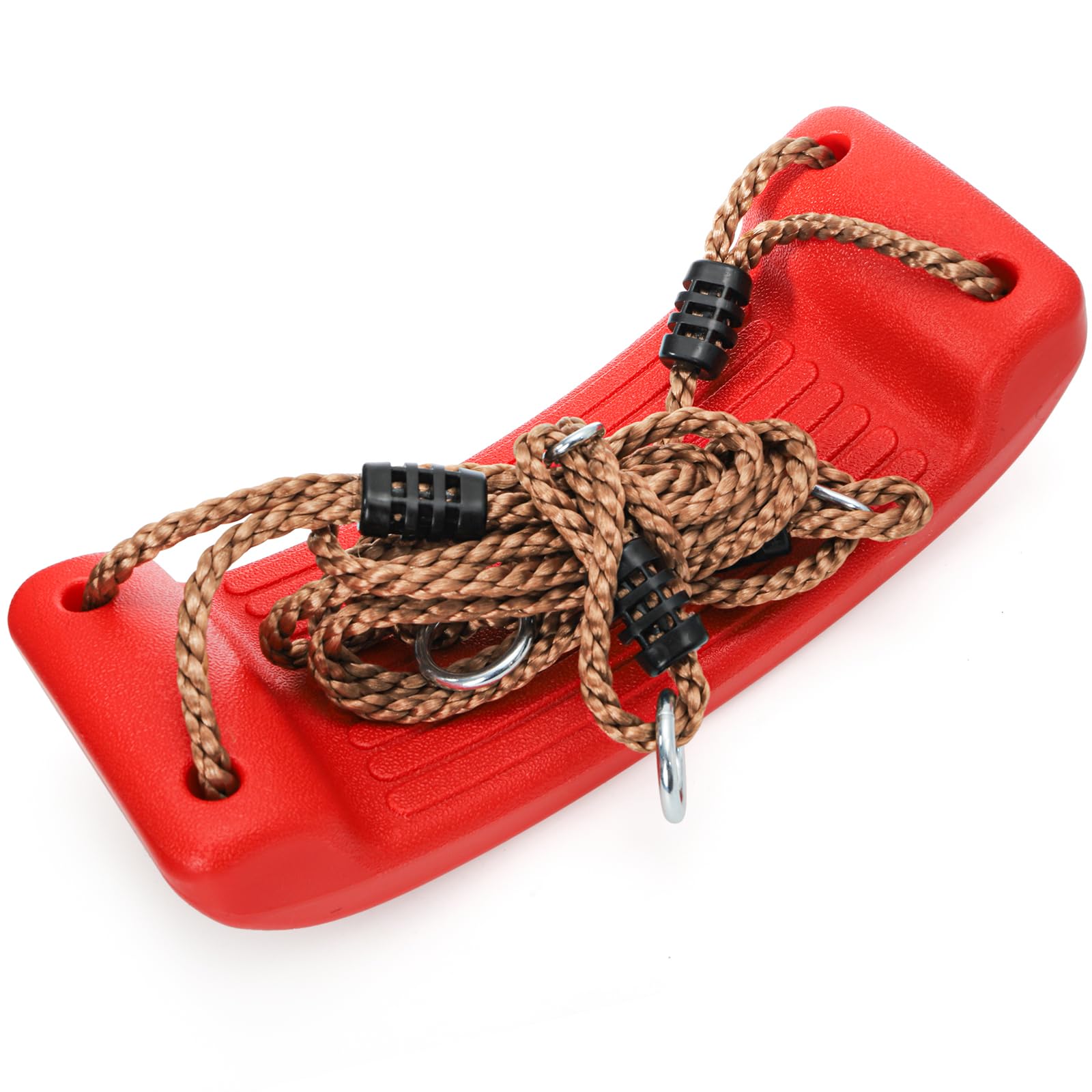 Outdoor Kids Plastic Swing Seat with Adjustable Rope – Durable Tree Swing for view 4